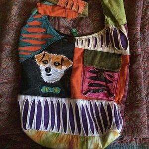 Boho Patchwork Hobo Dog Crossbody Shoulder Bag
